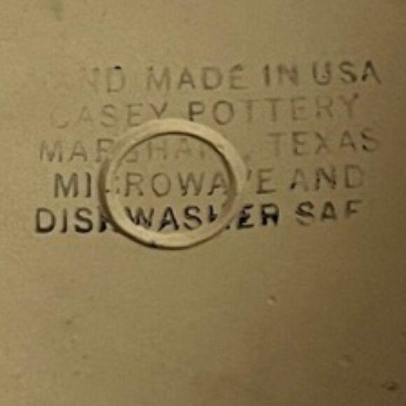 Casey Pottery Marshall, TX Blue Spongeware Crock 4.5" H - Picture 6 of 8